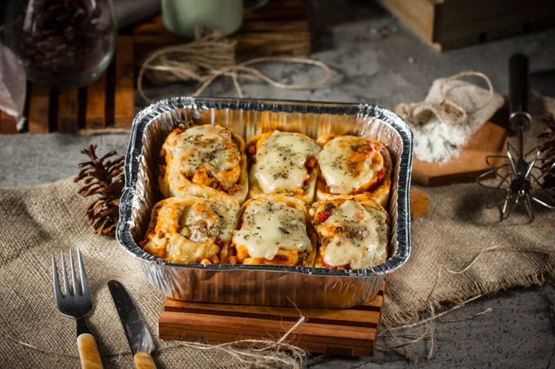 Lasagna de carne con salsa boloñesa y bechamel